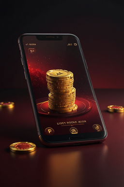 Smartphone mit Casino-App